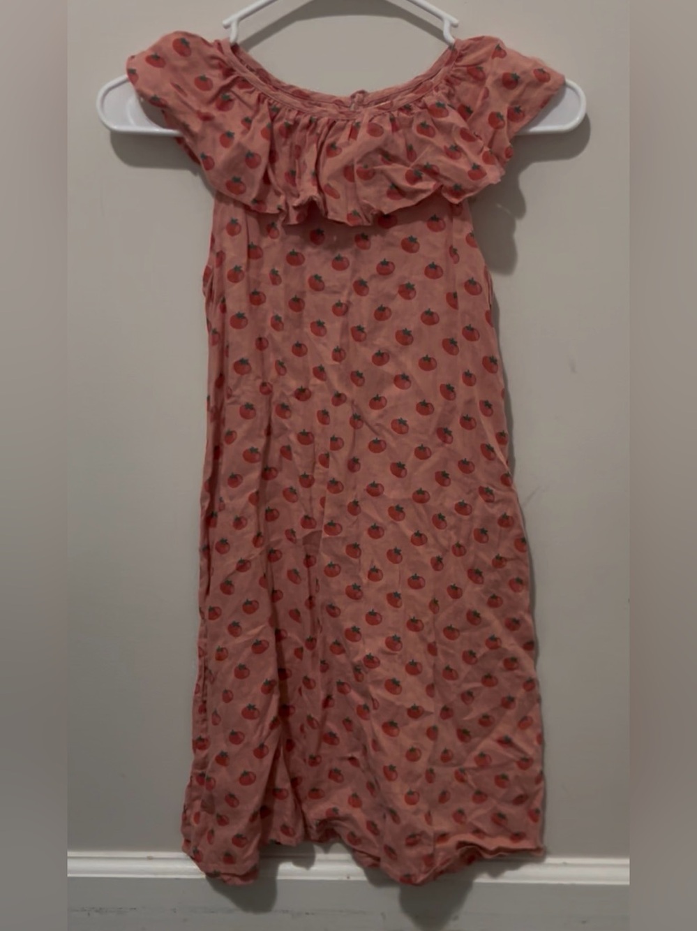 Oeuf Linen Tomato Dress